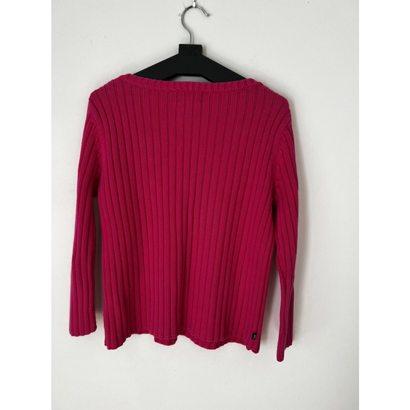 Lauren Ralph Lauren Womens SZ L Heavy Ribbed Knit Mock Neck Sweater Pink - Picture 5 of 7